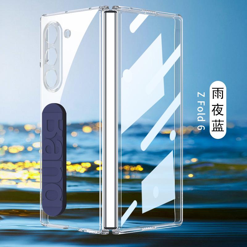 Применимо к Samsung Z fold1 прозрачный чехол для мобильного телефона эластичный силиконовый чехол с ремешком на запястье пленка интегрированный fold1 противоударный защитный чехол