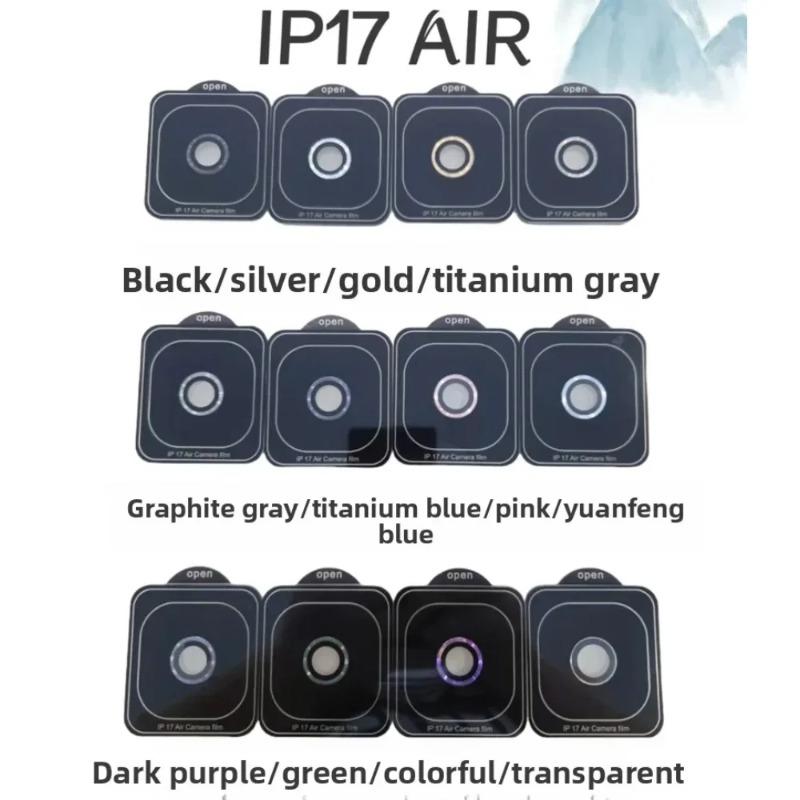 1 Комплект HD Закаленное Стекло Защитная Пленка для Камеры Для IPhone 17 Air 16 15 Plus Pro Max Антицарапающее Металлическое Кольцо Защитная Крышка Объектива Аксессуары