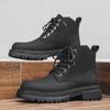 Martin Boots Men'S Platform British Style Heightening Locomotive High-Top Leather Shoes Autumn And Winter New Mid-Top Boots 25006-J