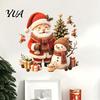 Christmas Bathroom Toilet Decals Cute Santa Snowman Wall Decals, Removable PVC Stickers with Waterproof Home Decoration Elf Gift Elements, Festive
