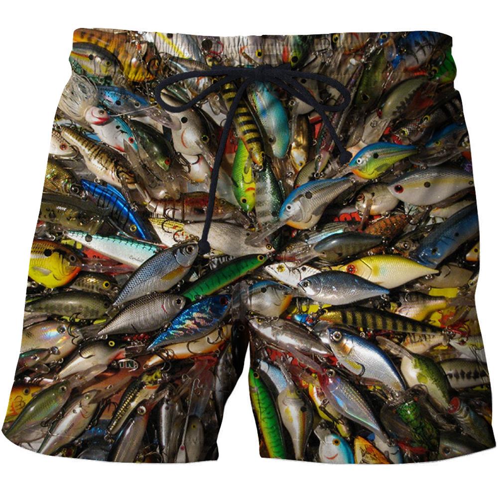 New Tropical HD 3D Swimming Trunks Shorts Mens Funny Fishing Bermuda Breathe Men's Boys Beach Pants Sport Shorts Fashion