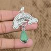 Anniversary Gift For Her Natural Chrysoprase Gemstone Pendant Fish 925 Silver