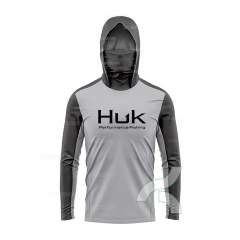 Новый HUK Спортивный костюм с капюшоном для рыбалки, легкая защита от солнца, с длинным рукавом, Luya