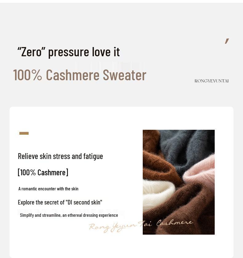 Женский пуловер из 100% кашемира винтажного свободного кроя с полувысоким воротником - толстый, теплый вязаный свитер для осени/зимы.