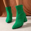 Women's Pointed High Heel Fashion Towel Boots for Autumn and Winter