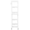 Flower Stand, Plant Stand, 7 Levels, for Indoor and Outdoor Areas, Steel, White, 65 x 23 x 94.5cm