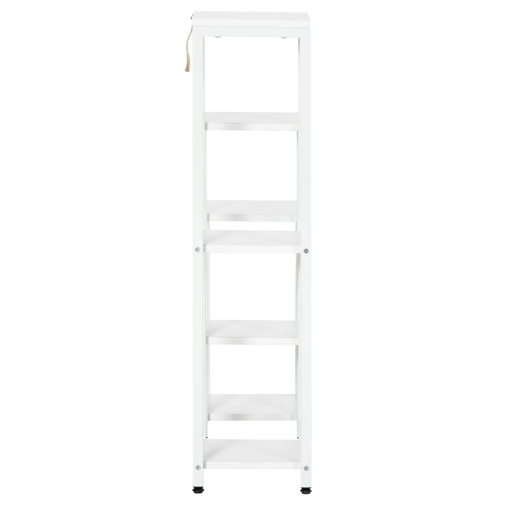 Flower Stand, Plant Stand, 7 Levels, for Indoor and Outdoor Areas, Steel, White, 65 x 23 x 94.5cm