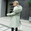 Women's Fleece Lined Parka Thicken Fuzzy Faux Fur Hooded Down Jacket with Pockets Winter Warm Drawstring Sherpa Coat
