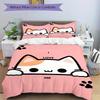 3pcs I love cat Bedding Set Down Comforter Cover and Pillowcases, Suitable for Guest Room Home Decoration All Seasons(No Insert) S0819035