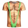 Funny 3D Fake Abs T Shirts For Men Hairy Muscle Chest Graphic Short Sleeve Cosplay Costume Novelty Sexy Oversized Tee Shirt