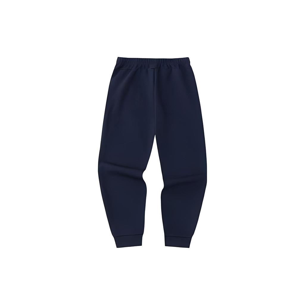 Anta Training Series Solid Color Mid Waist Thick Knitted Sports Pants Men Pants Deep-Night-Blue 152347318-1