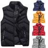 Men Winter Fashion Stand Collar Color Waistcoat Vest Jacket Top Coat