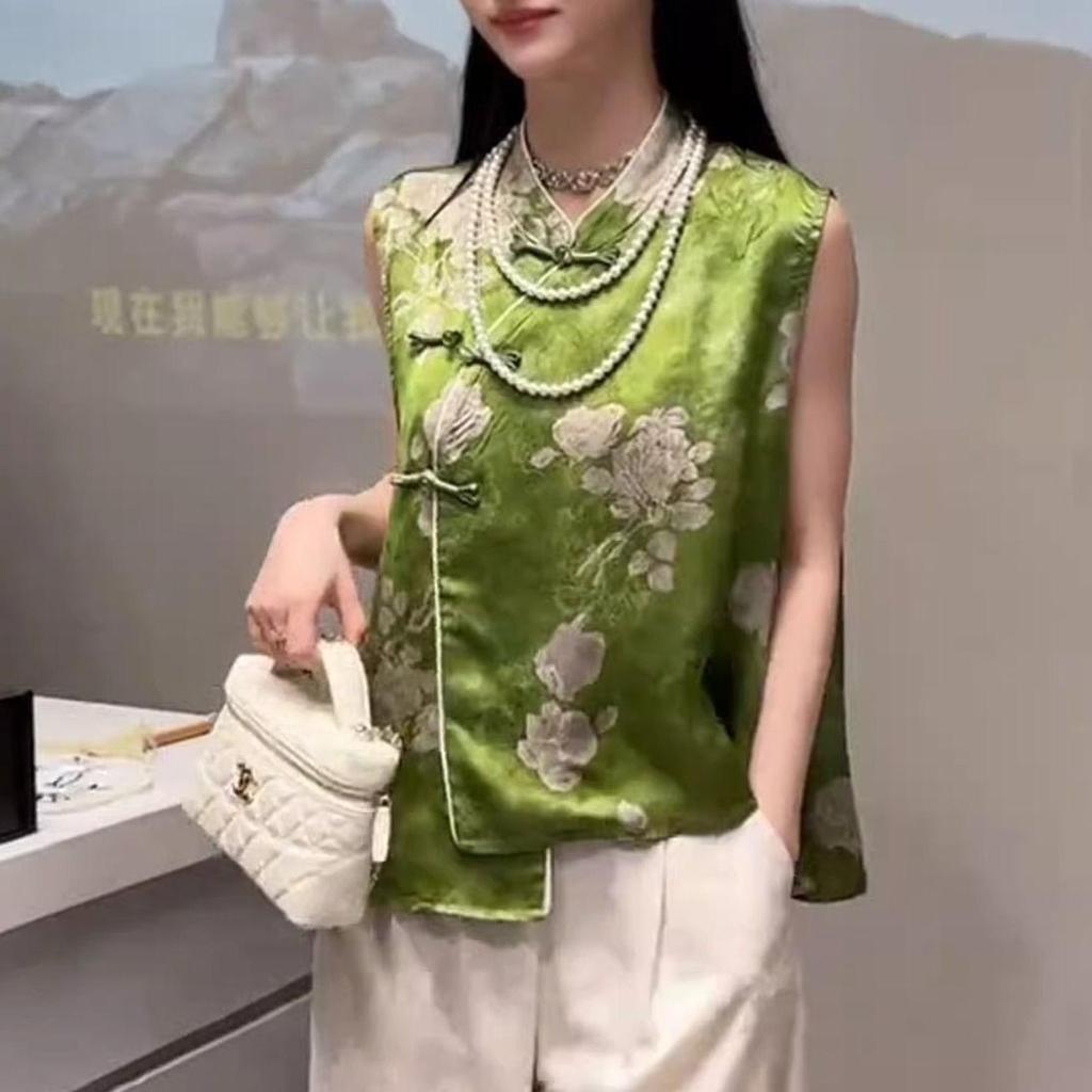 Верх летний летний с диагональным верхом, безрукавка взрывная рубашка, высококлассный темперамент