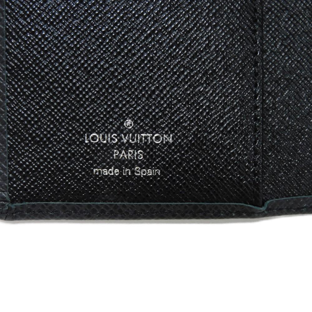 Б/у 12564 Agenda PM R20426 8001 LV логотип темно-серый ежедневник с 6-дырочным кардхолдером Vuitton Taiga Ardoise Мужской от