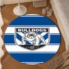 Bulldogs Team Crest Design Round mat Home Decor, Chair rug For livingroom,Bedroom, doormat home decor Birthday Gift Christmas Gifts