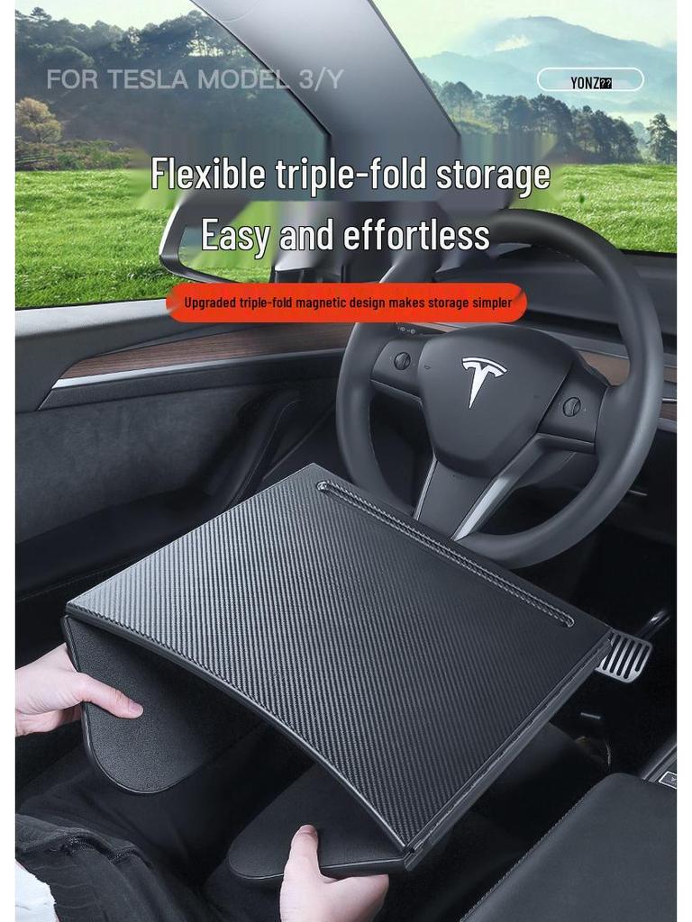 Tesla Model 3/Y Refresh Multifunctional Foldable Car Tray/Table