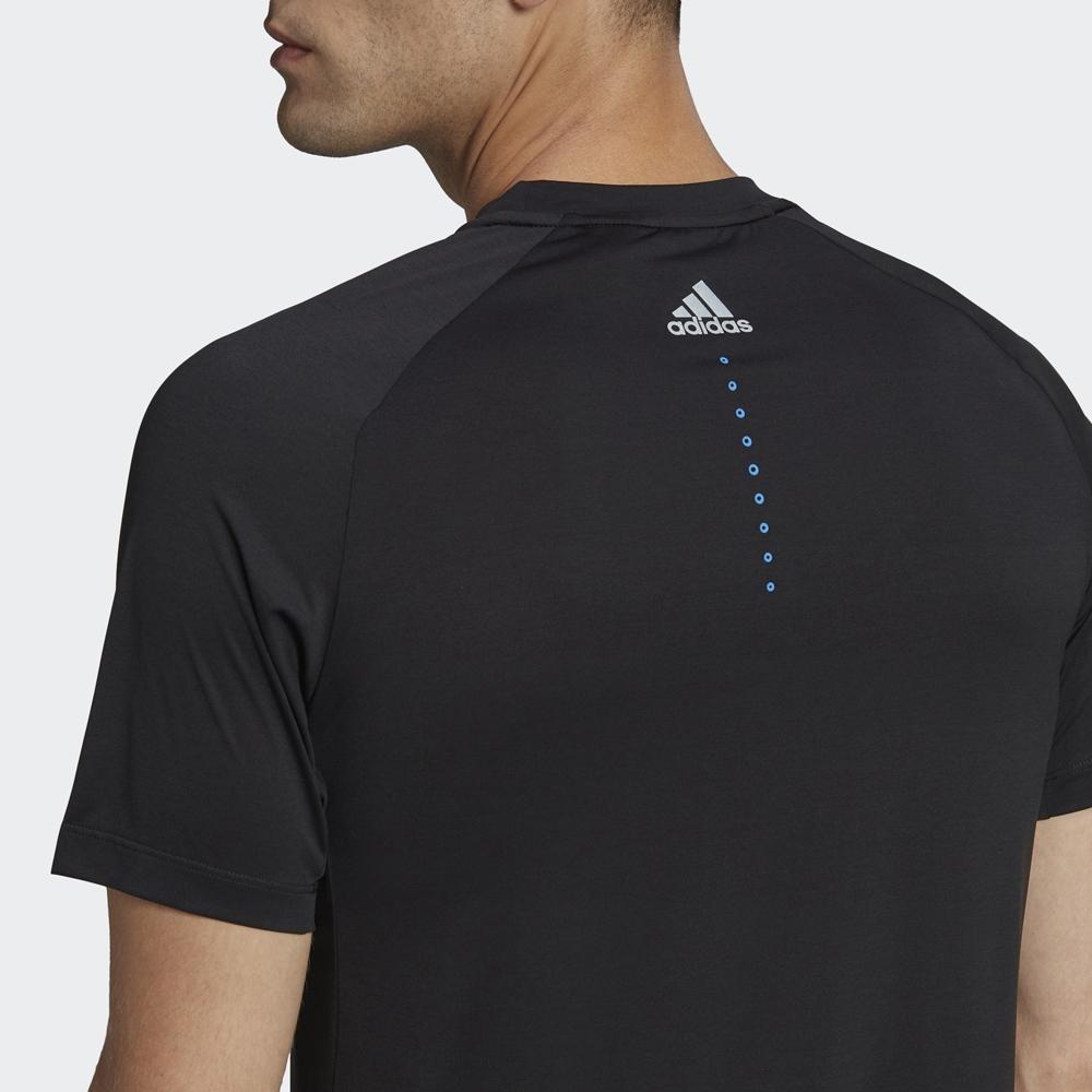 adidas Пуловер с круглым вырезом и логотипом, спортивная футболка с коротким рукавом для фитнеса, мужские топы, черный HC4212