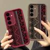 Complex Pattern Shockproof Case For Samsung S25 Ultra S24 FE S23 A56 A36 A16 A15 A55 A35 A26 Soft Silicone Matte Lens Protection TPU Phone Cover