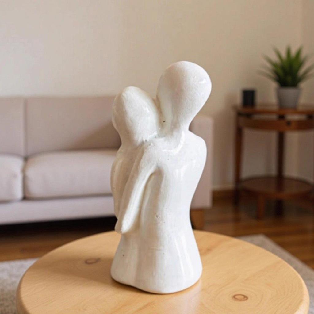 Love Statue Resin Aesthetic Home Decor Small Figurines Couples Bedroom Decor For Bedroom Living Room Office Birthday Wedding