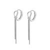 SLUYNZ 925 Sterling Silver Hoop Earrings Tassels for Women Teens Girls Chain Dangle Hoop Earrings