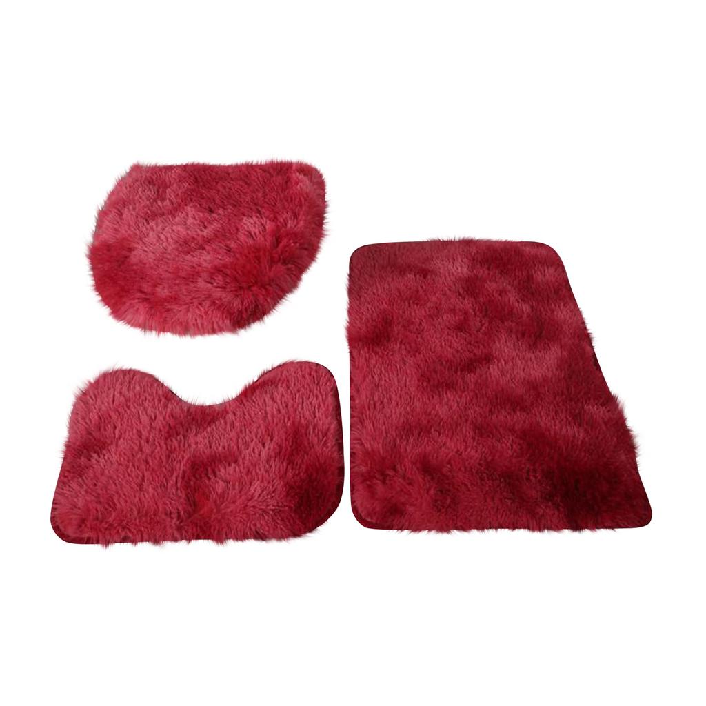 Мягкий коврик из ультратонкого волокна для ванной, набор из 3 штук, плюшевый коврик для ванной, чехол на сиденье для унитаза, впитывающий коврик для ванной, машинная стирка