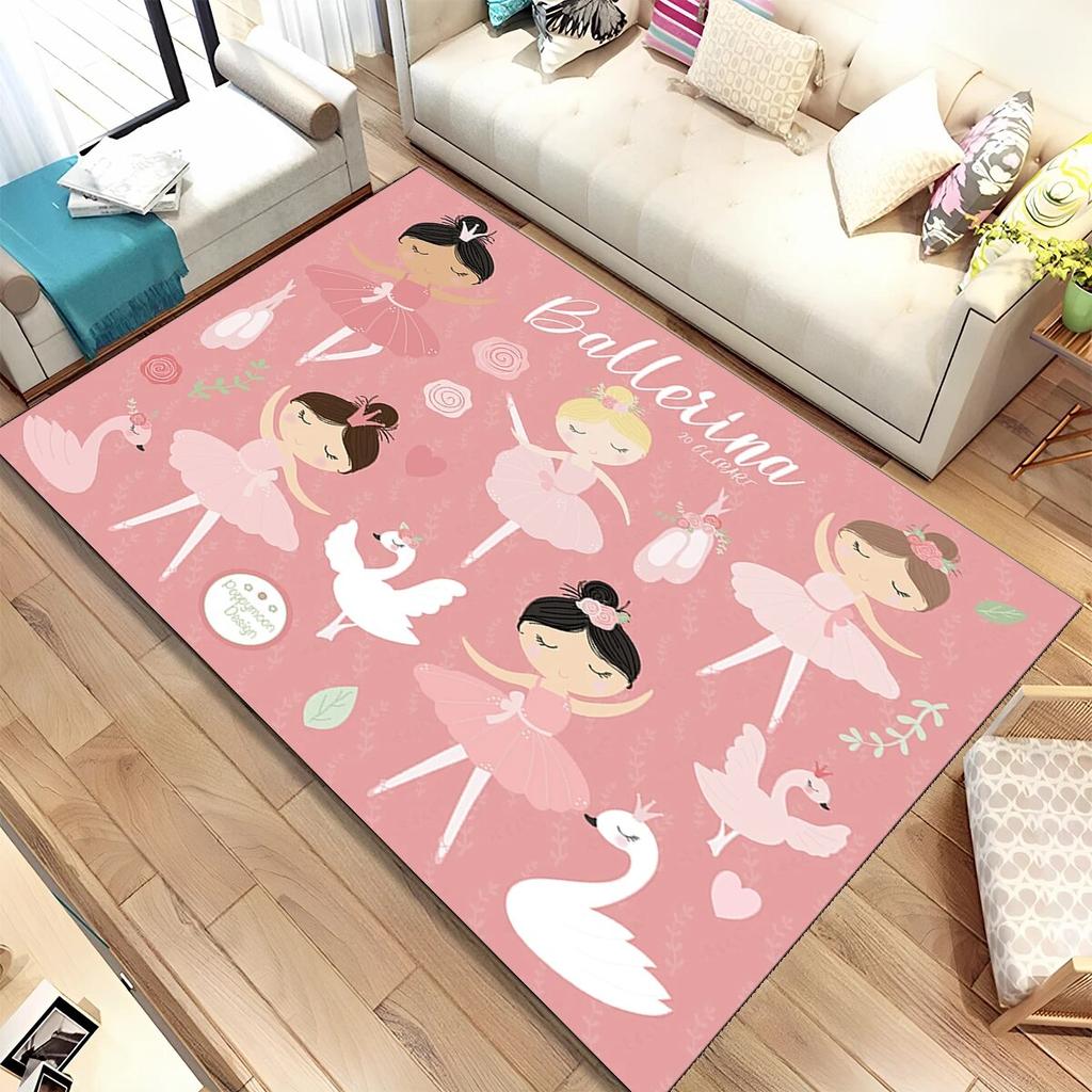 Милый коврик для балета, балерины, феи, мультяшный коврик, ковер для дома, гостиной, спальни, дивана, коврик для двери, детский нескользящий коврик
