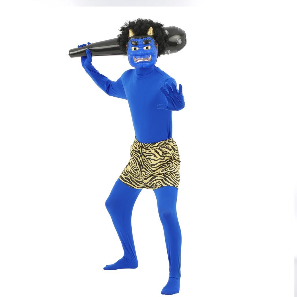 Они Демон Боб Они Истребление Синие Они Леггинсы 6 Частей Платье Унисекс [iinoo] Косплей, Маска, Сэцубун, Метание, [Красный Они, Они, Парик, Штаны, Клуб,