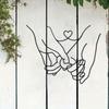 1pc Hand-In-Hand Metal Art Wall Decor. It Is A Love-Themed Metal Wall Sculpture And Also A Metal Mural Wall Decor For Couples. Suitable For Home