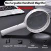 40/30/20X Перезаряжаемая ручная лупа с подсветкой Портативное увеличительное стекло с 3 режимами освещения Лупа для чтения