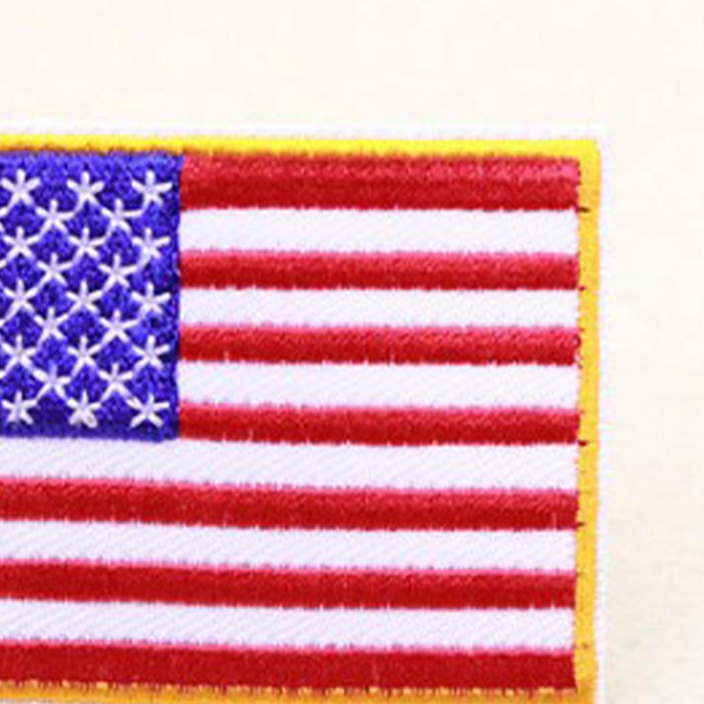Embroidered Patches American Flag Iron On Patches for Jackets Shirts Hats Pants Decoration