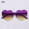 Trendy Gradient Lenses Candy Color Party Sun Glasses Heart-shaped Sunglasses Heart Glasses Shades