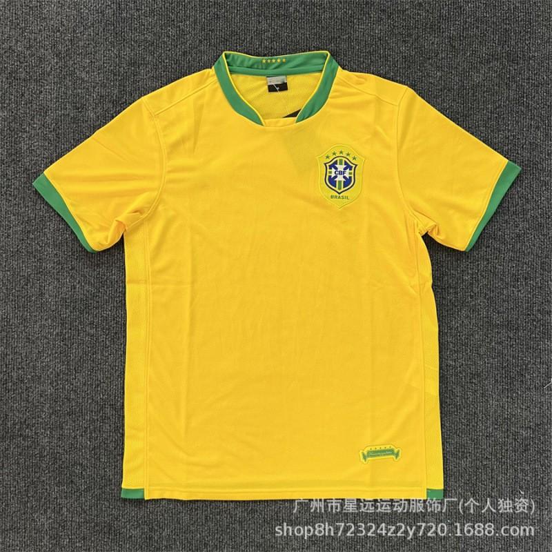 Retro Soccer Jersey T-Shirt 2006 Brazil England Argentina World Cup Fan Wear Men Women Unisex