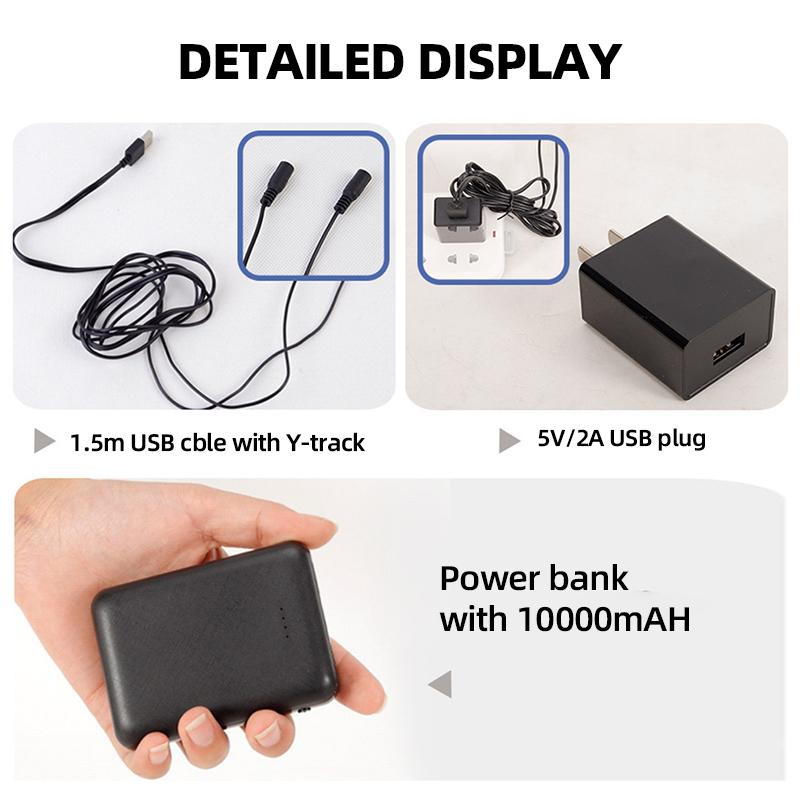 USB Heating Insole, Electric Heating Foot Warmer, Rechargeable Power Bank Heating, Washable, Size Can Be Cut