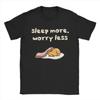 Футболки Gudetama 'Спи больше, меньше волнуйся' Хлопковые Топы Новинка Короткий Рукав Круглый Вырез Футболка Футболки Большого Размера