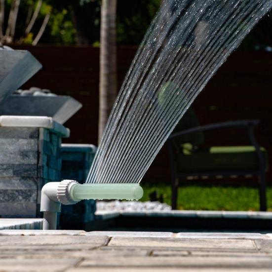 Фонтан для бассейна, светящийся в темноте, регулируемый резьбовой интерфейс, прохладный, теплый, спринклер для водопада, возвратные форсунки, принадлежности для бассейна