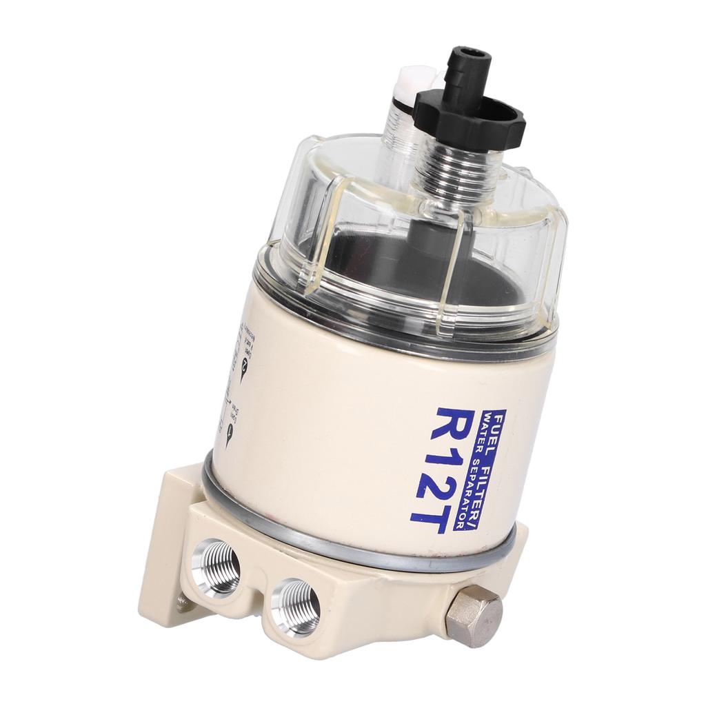 Marine SpinOn Fuel Filter Water Separator 30GPH Flow Rate with SelfVenting Drain R12T Replacement