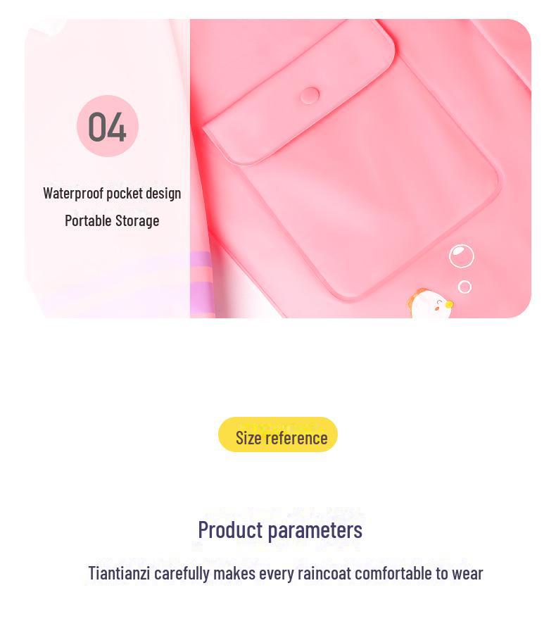 2025 Новый водонепроницаемый плащ для девочек на всю длину тела для начальной школы, надевается поверх рюкзака