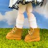 Niannyyhouse 15 см Плюшевая кукла, Высокие ботинки, для 16 BJD, Аксессуар для наряда куклы, Набор из 2 пар (Белый + Бежевый)