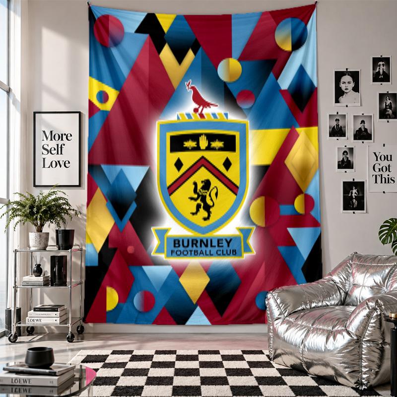 Burnley Football Wall Tapestry Home Decor Wall Hanging Cloth for Bedroom Living Room Background