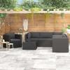 Day and Night - Day and Night Garden Furniture and Cushions Set 7 Pieces Black Synthetic Rattan