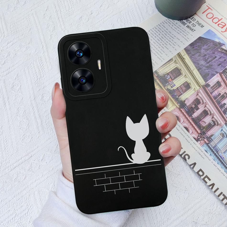 Чехол для телефона OPPO Realme C55 C35 C33 C31 Улучшенная защита камеры Жидкий силиконовый бампер Чехол для Realme C 55 35 33 31
