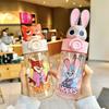 Zootopia Nick And Judy Plastic Straw Cup With Tritan Material For Kids