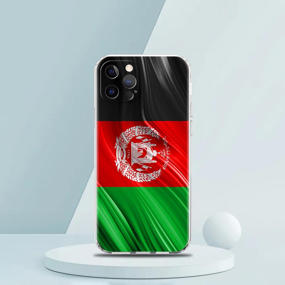 Чехол-флаг Афганистана для iPhone 15 14 13 12 Pro Max Прозрачная крышка для iPhone 11 Pro Max 7 8 Plus X XS XR SE2020 Сумки