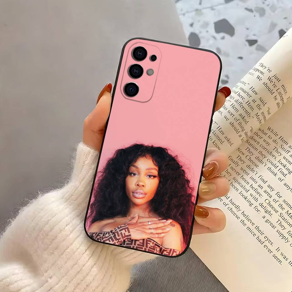 Cool Singer S-SZA-SZA-S Phone Case For Samsung S25,S24,S21,S22,S23,S30,Ultra,S20,Plus,Fe,Soft Silicone Black Cover