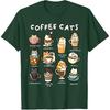 Cute Coffee Cats Kawaii Pun Funny Cat Lover Barista T-Shirt