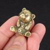 Brass Bear Figurine Desktop Decoration Collectible Office Tea Table Statue Copper Decorative Antique