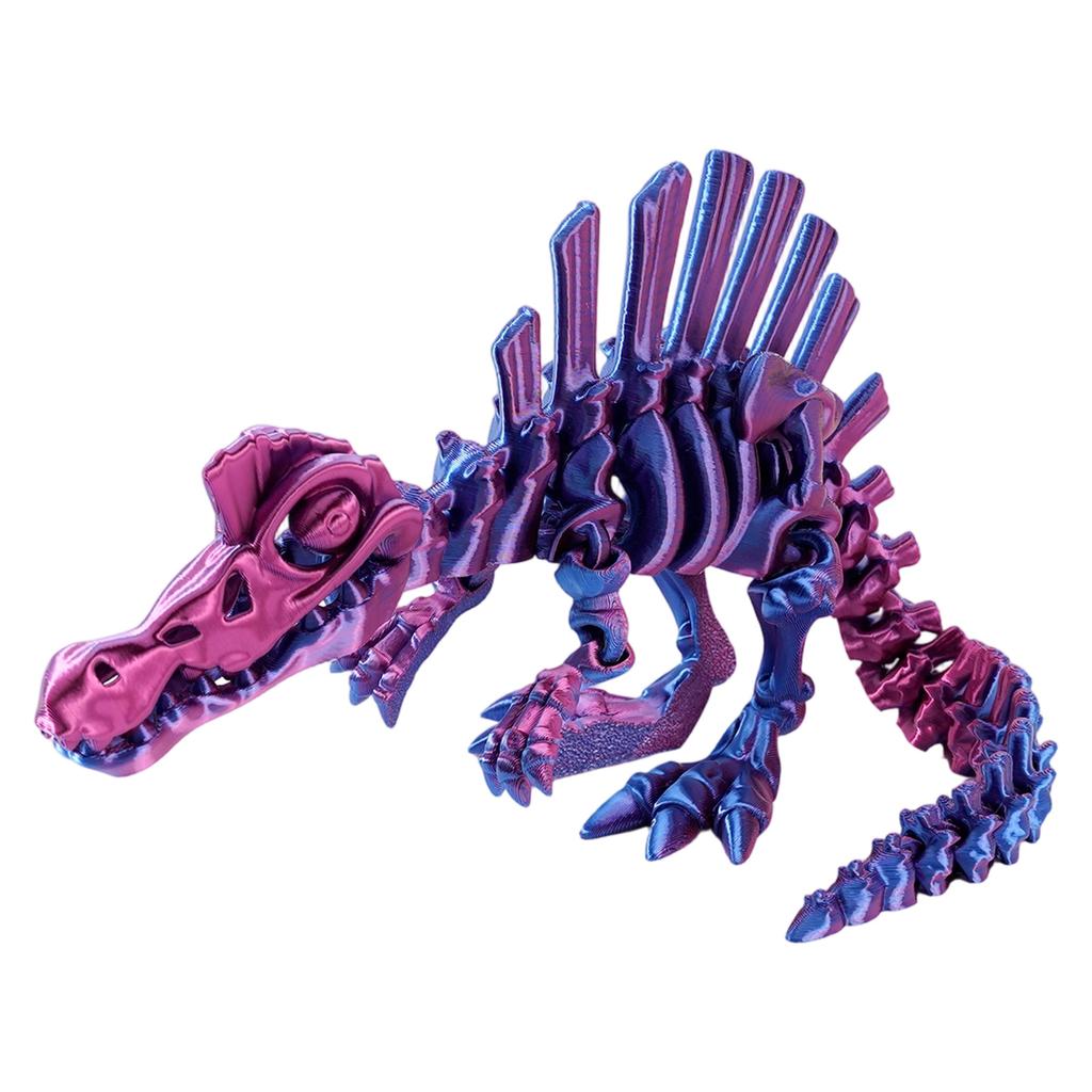 3D Printed Spinosaurus Dinosaur Skeleton Model Educational Puzzle Toy for Assembly and Display Suitable for Science and Learning Projects