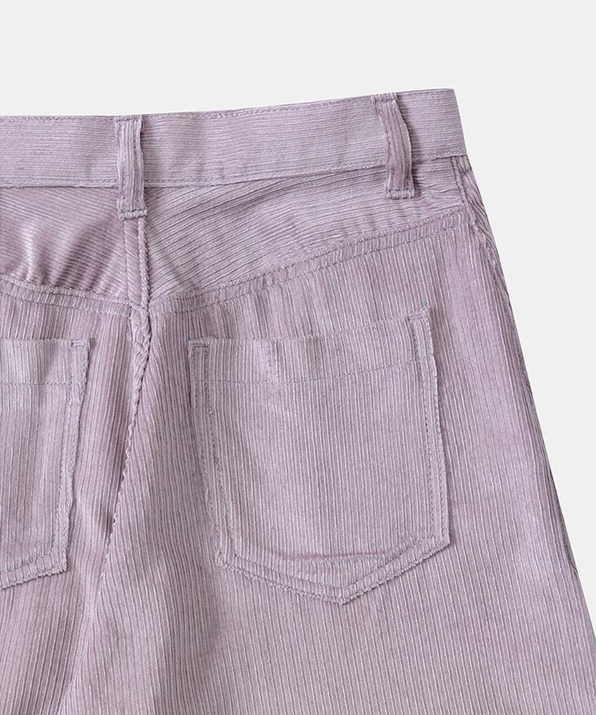 NOIRER FOR WOMAN Tencel-Ribbed Wide Pants (Lavender Pink)