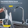 Kitchen Faucet Extender with Stretchable Hose Bathroom Sink Sprayer 3 Modes Faucet Sprayer Attachment Faucet Extender Aerator