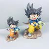Dragon Ball Childhood Little Goku Hugs Puer Ya Mu Tea Little Follower Figure Doll Pvc Model Statue Collection Toys Ornamen Gift
